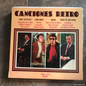 Discos de vinil: JORGE SEPÚLVEDA, JAIME MOREY, MICHEL, BONET DE SAN PEDRO - CANCIONES RETRO - LP OLYMPO 1975